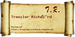 Treszler Richárd névjegykártya